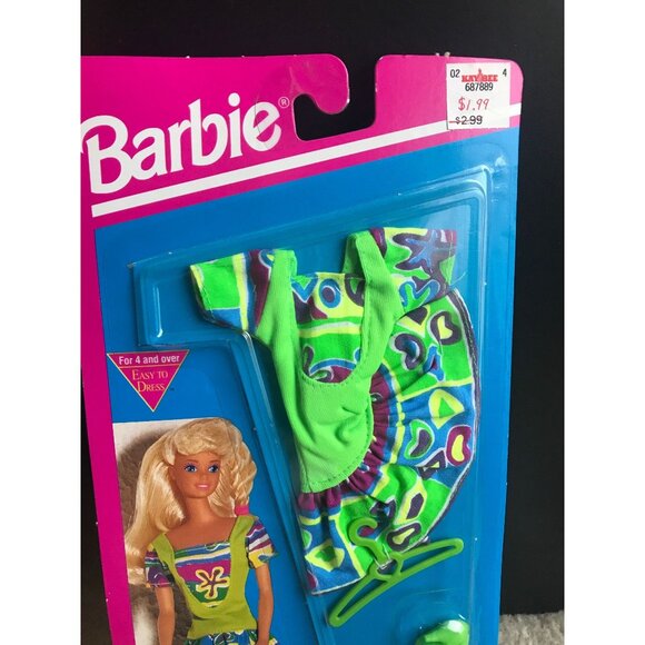 Barbie Easy Living Fashions - Easy To Dress (1991 Arco Toys, Mattel Dress Hanger - Picture 2 of 6